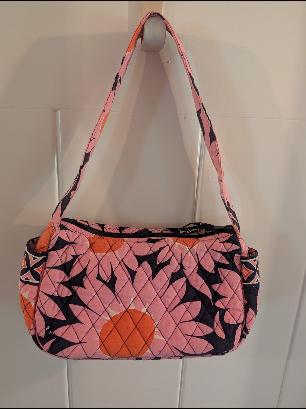 Vera Bradley Pink & Orange Quilted Floral Shoulder Bag